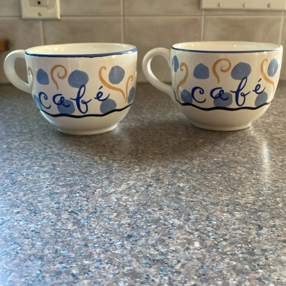 ☕️☕️☕️Williams Sonoma Chocolat/ Cafe French Style oversized mug/ bowl cup.